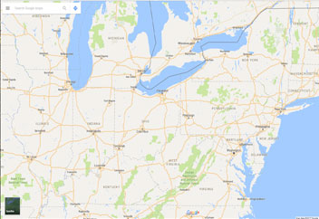 Northeastern US - IL, IN, KY, MI, OH, PA, WV, NY, VA