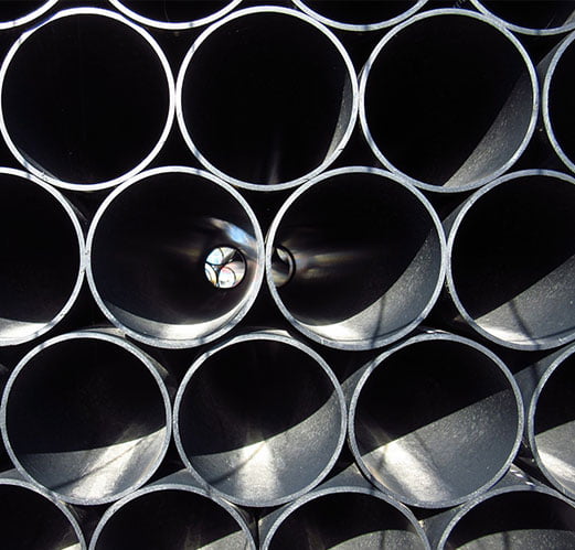 Business end of a pipe yard